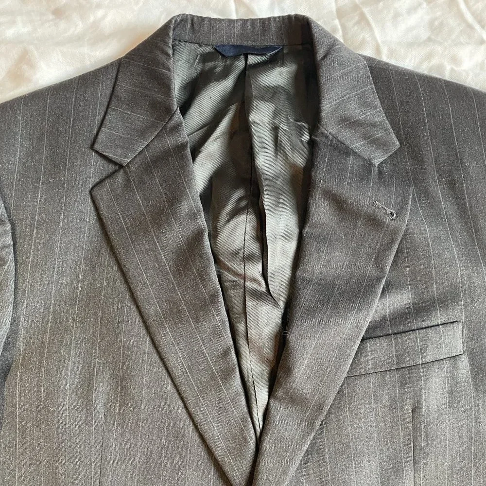Burberry Mens suit Jacket Pinstripe 42R Wool - Picture 2 of 8